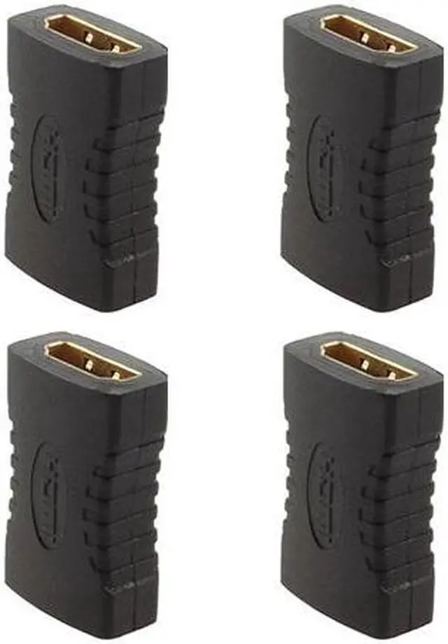 Main image of HDMI Female to Female Coupler, Gold Plated High Speed HDMI Adapter Double Female HDMI Connector Support 3D 4K 1080P, 4 Pack