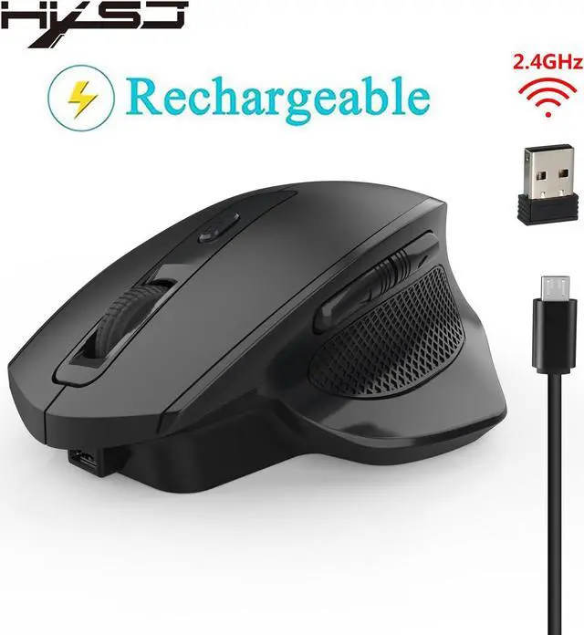 Main image of HXSJ T28 Ergonomic Mouse, 2.4G Optical Wireless Vertical Mouse with Adjustable DPI 1000/1600/2400, 6 Buttons, Noiseless and Silent Click for PC, Desktop, Laptop(Black) eokCXOY