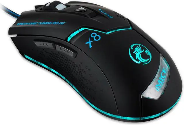 Alt view image 2 of 7 - Wired Gaming mouse Professional Game Mouse 3200dpi USB Optical 6 Buttons eokCXOY
