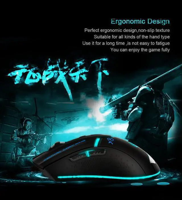 Alt view image 5 of 7 - Wired Gaming mouse Professional Game Mouse 3200dpi USB Optical 6 Buttons eokCXOY