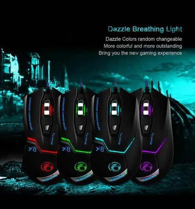 Alt view image 7 of 7 - Wired Gaming mouse Professional Game Mouse 3200dpi USB Optical 6 Buttons eokCXOY