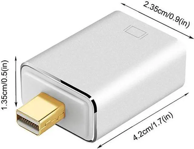 Alt view image 4 of 7 - 4K@30Hz Mini Displayport To Hdmi Adapter Cable Male To Female 1080P Mini DP Thunderbolt Converter for MacBook Air, iMac, MacBook Pro, Surface Pro 3/4/5,Surface Book and More (Silver)