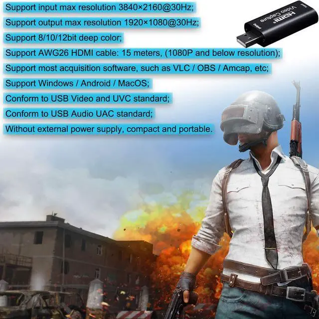 Alt view image 6 of 7 - 4K Audio Video Capture Card,4K HDMI USB Capture Card for DSLR Camcorder PS4 TV Box DVD Video Recorder Laptop Live Streaming and Recording eokCXOY
