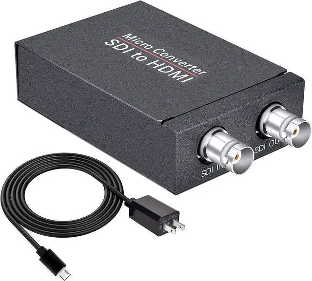Main image of 1080P SDI to HDMI, 3G-SDI/HD-SDI/SD-SDI to HDMI Converter Adapter,SDI in HDMI Out, SDI in SDI Out Loopout 1080P @60Hz Video Audio Splitter, Auto Format Detection and Stereo Audio De-embedder eokCXOY