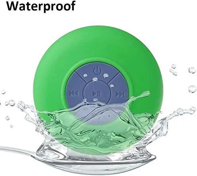 Alt view image 2 of 7 - Portable Bluetooth Shower Speaker - IPX4 Waterproof - Super Strong Suction Cup - Built In Mic For Hands free Calling - 6-Hour Music Playtime - Water Resistant Rubber