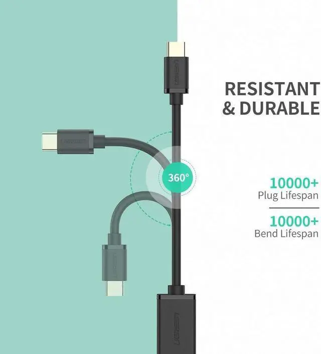 Alt view image 2 of 7 - USB C to USB Adapter, Type C Male to USB A Female Adapter OTG Cable Compatible MacBook Pro 2018/2017, Dell XPS 15/13, Samsung Galaxy S9 S8 Plus Note 9 Note 8 Pixel 2 etc