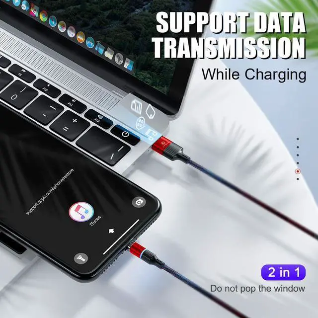 Alt view image 6 of 7 - Magnetic QC3.0 Charging Cable(3 Pack,4ft)3 in 1 Cable,Compatible with Mirco USB, Type C Smartphone and iProduct Device(Red) eokCXOY