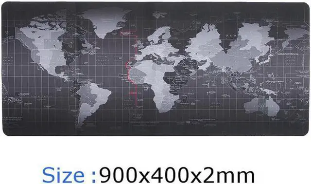 Main image of Large Gaming Mouse Map Pad,with Non-Slip Base,Waterproof and Foldable Pad,Extended XXL Size,Desktop Pad Suitable for Gamers,Suitable for Desktop,Office and Home,Black (90*40cm)