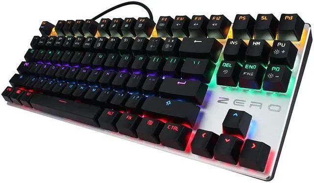 Alt view image 3 of 7 - ZERO Gaming Keyboard Mechanical Illuminated Keyboard with Red Switch, 87 keys, 9 Kind of Backlit,(Red Switch,Black keycap)