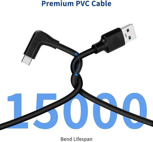 Alt view image 3 of 7 - for Oculus Quest 2 Link Cable, USB 3.0 USB A to C Cable 16ft/5M, USB 3.2 Gen 1 USB C Cable, High Speed Data Transfer & 3A Fast Charging, Link Cable Compatible with Oculus Quest 2 VR Headset Gaming PC