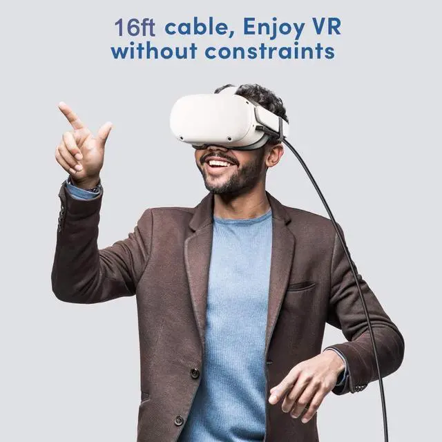 Alt view image 7 of 7 - for Oculus Quest 2 Link Cable, USB 3.0 USB A to C Cable 16ft/5M, USB 3.2 Gen 1 USB C Cable, High Speed Data Transfer & 3A Fast Charging, Link Cable Compatible with Oculus Quest 2 VR Headset Gaming PC