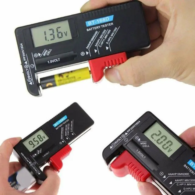 Alt view image 7 of 7 - LCD Digital Battery Tester Checker BT-168D For AA AAA C D 9V 1.5V Button Cell Batteries