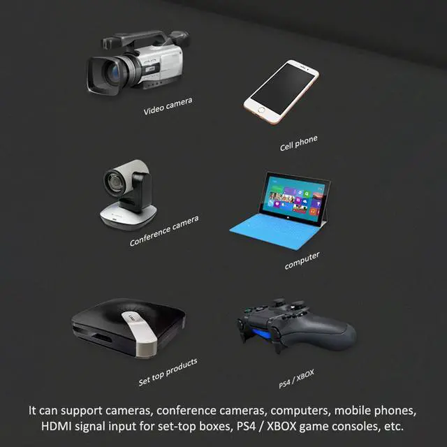 Alt view image 4 of 7 - 1080p USB2.0 HDMI Capture Card 1 Channel HDMI Video Capture Card Live Recording Box Audio Video Capture Card Portable USB HD Video Capture Card