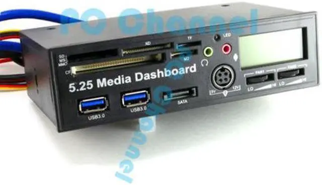 Alt view image 3 of 7 - USB 3.0 All in One 5.25 inch Internal Front Panel Card Reader for PC Desktop