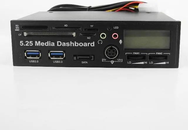 Alt view image 5 of 7 - USB 3.0 All in One 5.25 inch Internal Front Panel Card Reader for PC Desktop
