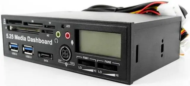 Alt view image 7 of 7 - USB 3.0 All in One 5.25 inch Internal Front Panel Card Reader for PC Desktop