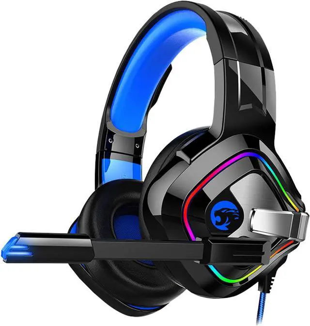 Alt view image 2 of 7 - YOBO A66 RGB Gaming Headset 7.1 Sound Stereo RGB Headphones with Microphone for PS4 Laptop Desktop PC Gamer