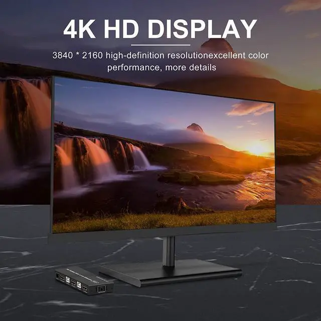 Alt view image 4 of 7 - KVM HDMI USB Switch 2x1, USB Switch 4K HDMI Switcher Box for 2 Computers Share Keyboard Mouse Monitor Support 4K@30Hz for Laptop,PC,Xbox HDTV, with 2x USB Cable,1x Switch Button Cable