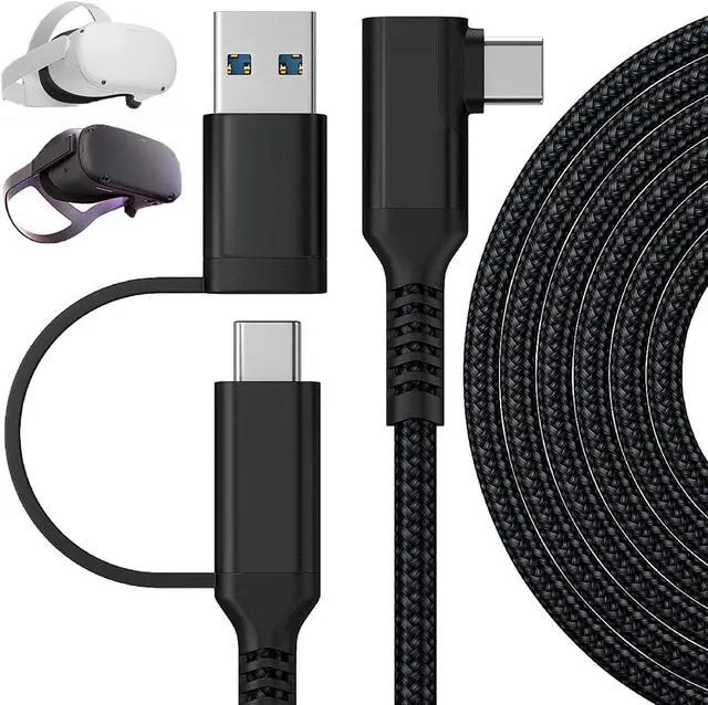 Main image of USBC&USBA(2in1)toUSBCLinkCable10FT/3MCompatiblewithOculus/MetaQuest2,HighSpeedPCDataTransferLinkCable,FastChargingUSB3.1Gen2toUSBCCableforVRHeadsetandGamingPC 8iop