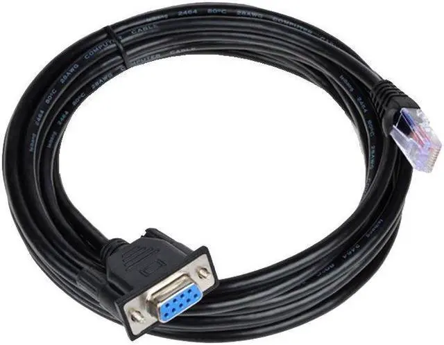 Alt view image 3 of 7 - RJ45 to RS232, DB9 9-Pin Serial Port Female to RJ45 Cat5 Ethernet LAN Console 5FT /1.5M