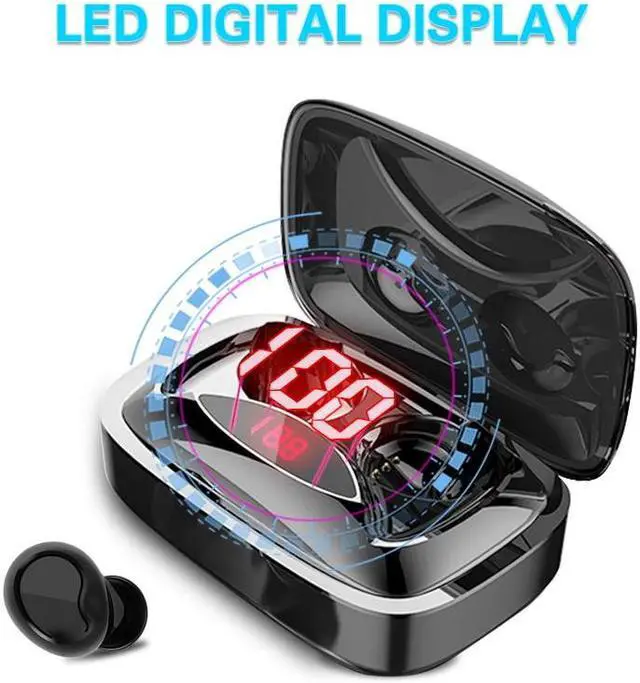 Alt view image 2 of 7 - TWS Wireless Stereo Dual bluetooth 5.0 Earbuds LED Display Smart Touch Sound Earphone Handsfree Headset With Charging Case