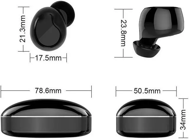 Alt view image 6 of 7 - TWS Wireless Stereo Dual bluetooth 5.0 Earbuds LED Display Smart Touch Sound Earphone Handsfree Headset With Charging Case