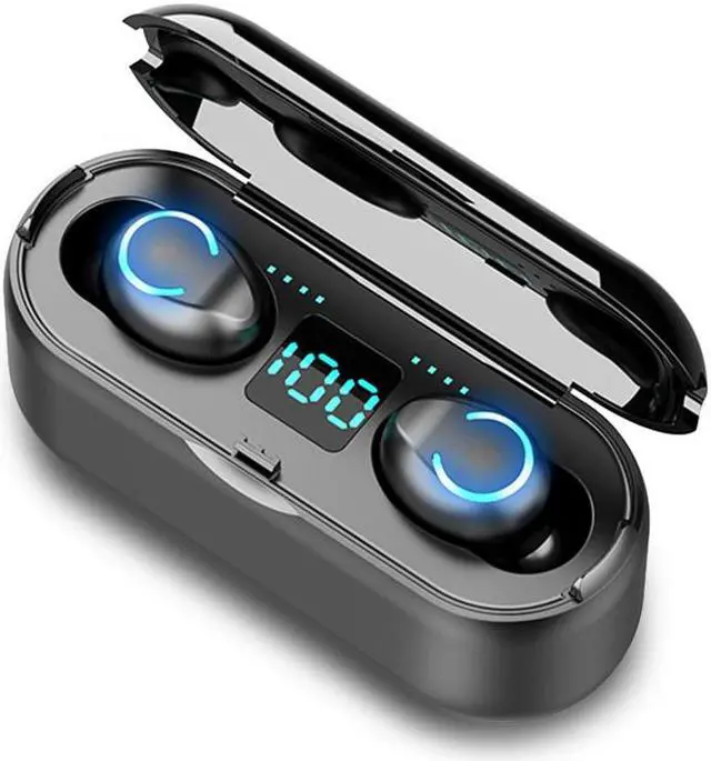 Alt view image 7 of 7 - Bluetooth 5.0 Earbuds TWS Wireless Earphones Twins Headset Stereo ultra-light LED Display 8D Cinema Sound For iPhone Android Phones