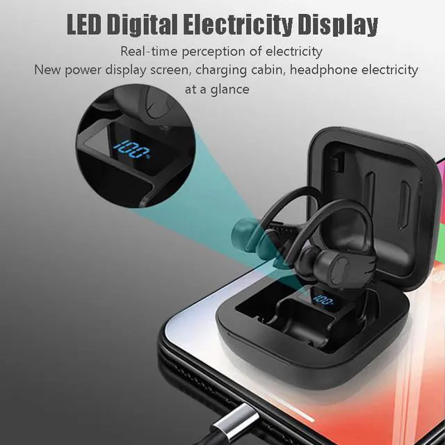 Alt view image 3 of 7 - TWS Bluetooth Earphone Wireless Sport Earbuds BT 5.0 Ergonomic Design In-Ear Earset with Charging Bin