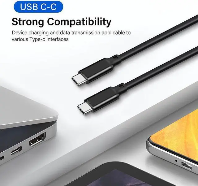 Alt view image 6 of 7 - USB C to USB C Cable 3.3ft/1M, Type C PD Fast Charging Data Sync Transfer Cable, [20Gbps] USB3.2 Gen 2x2 100W Charger Cable with E-Marker Support 4K@60Hz for USB-C Monitor, External SSD, Thunderbolt 3