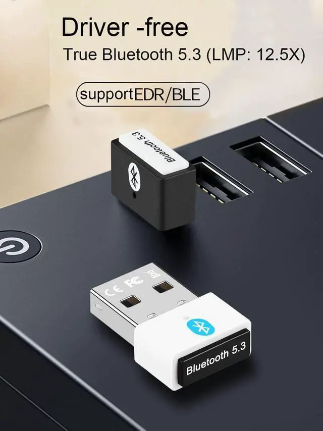 Alt view image 5 of 7 - USB Bluetooth 5.3 Adapter for PC, Supports Windows 11/10/8.1 (Plug & Play), Mini 5.3+ EDR Bluetooth Dongle Receiver &Transmitter, 5.3 Bluetooth USB Adaper for PC, Laptop,Keyboard,Mouse,Headsets