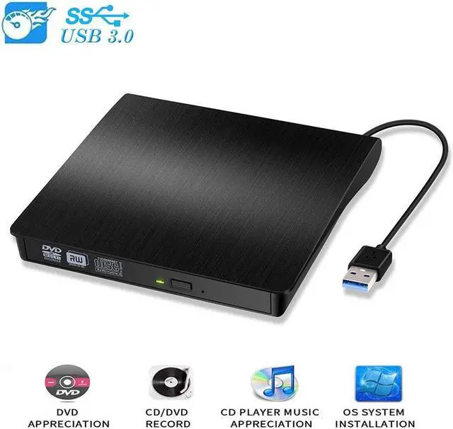 Main image of External DVD Drive USB 3.0 RW CD Writer Slim Carbon Grain Drive Burner Reader Player For PC Laptop Optical Drive