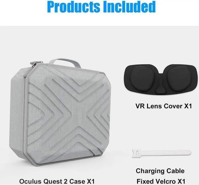 Alt view image 7 of 7 - Carry Case for Oculus Quest 2 All-in-one VR Gaming Headset - Oculus Quest 2 Hard Travel case, Virtual Reality Protective Bag, Shock-Dust-Water Proof
