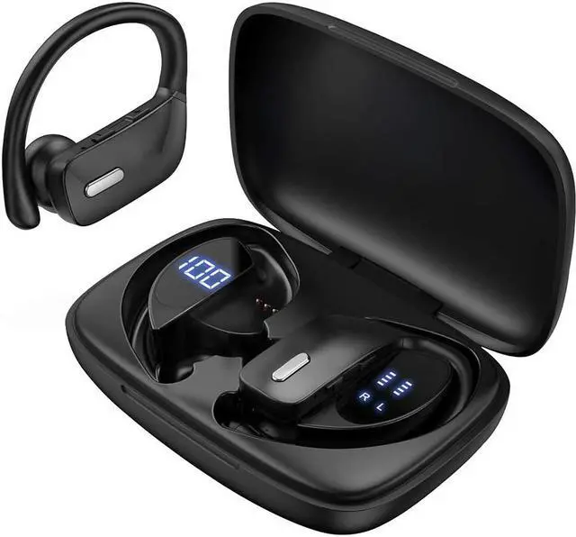 Main image of Ture Wireless Earbuds, TWS Bluetooth Headphones 48H Play Back Earphones TWS Deep Bass in Ear Waterproof with Microphone LED Display for Sports Black
