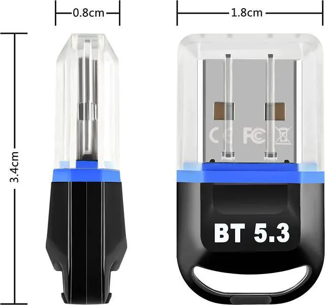Alt view image 3 of 7 - [Bluetooth5.3 Technology & Ultra-Low delay] Bluetooth USB Adapter Bluetooth 5.3 5.0 Dongle Adapter for PC Speaker Wireless Mouse Keyboard Music Audio Receiver Transmitter Bluetooth