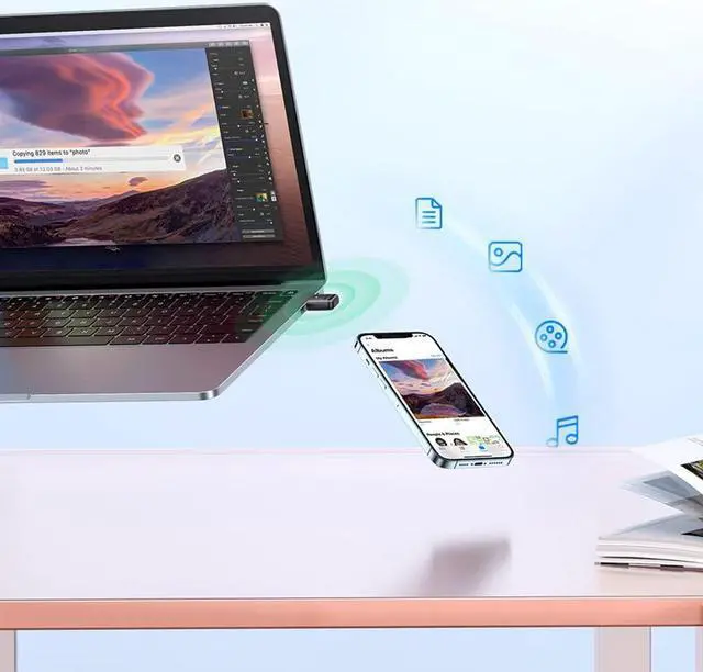 Alt view image 5 of 7 - [Bluetooth5.3 Technology & Ultra-Low delay] Bluetooth USB Adapter Bluetooth 5.3 5.0 Dongle Adapter for PC Speaker Wireless Mouse Keyboard Music Audio Receiver Transmitter Bluetooth