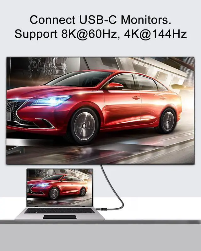 Alt view image 5 of 7 - USB 4 Cable 3.3ft / 1M, USB C to USB C Cable 8K Video HD Display/Monitor Cable with 40Gbps Data Transfer & 240W Fast Charging for Thunderbolt 3/4 M-a-c-B-o-o-k Pro i-Pad and USB Type-C Laptop