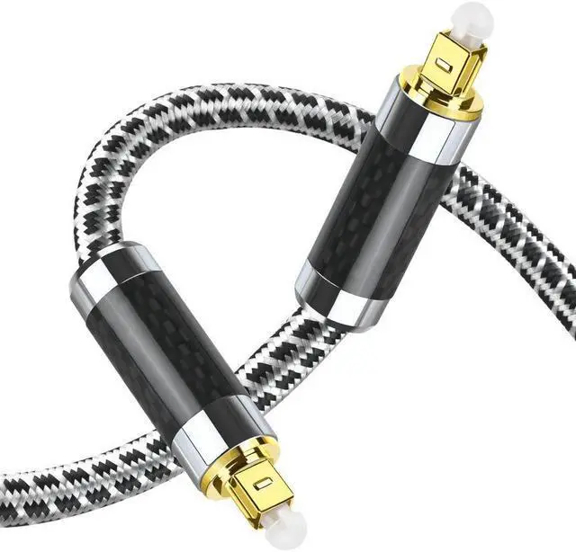 Alt view image 7 of 7 - Digital Optical Audio Cable 3.3ft/1M, Oxyacid Free Copper Braided Toslink Optical Cord, HiFi Cable Compressed 5.1 to 7.1 Surround Sound, Support PCM, Dol-by, DTS for Home Theater, Sound Bar, Smart TV