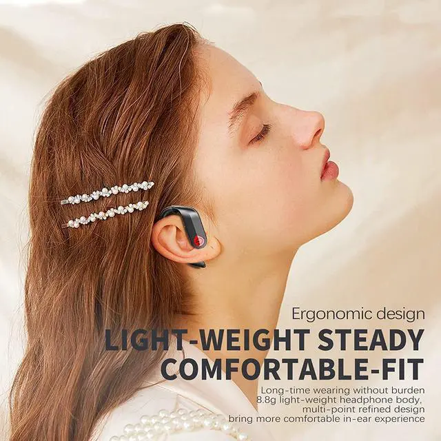 Alt view image 6 of 7 - True Wireless Earbuds, Bluetooth Headphones Stereo Sound Ear Buds with HD Microphone 120H Playtime with Dual LED Charging Case, IPX7 Waterproof Over Ear Earphones with Earhooks for Sport/Work/Phone