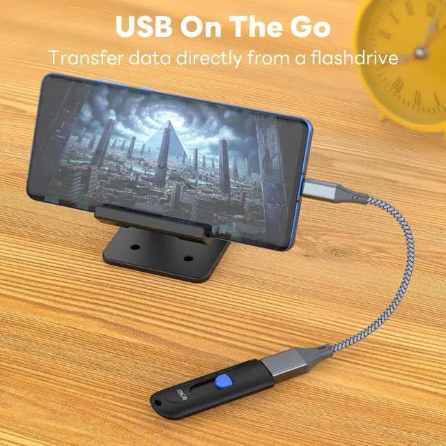 Alt view image 6 of 7 - USB C to USB 3.0 Adapter, USB C to USB A Adapter (2 Pack), USB Type C Male to USB 3.0 Female OTG Cable .Compatible with M-ac-Book Pro/Air 2019 2018 2017, Galaxy S23 S23+ Ultra Note 10 S9 S8 (Grey)
