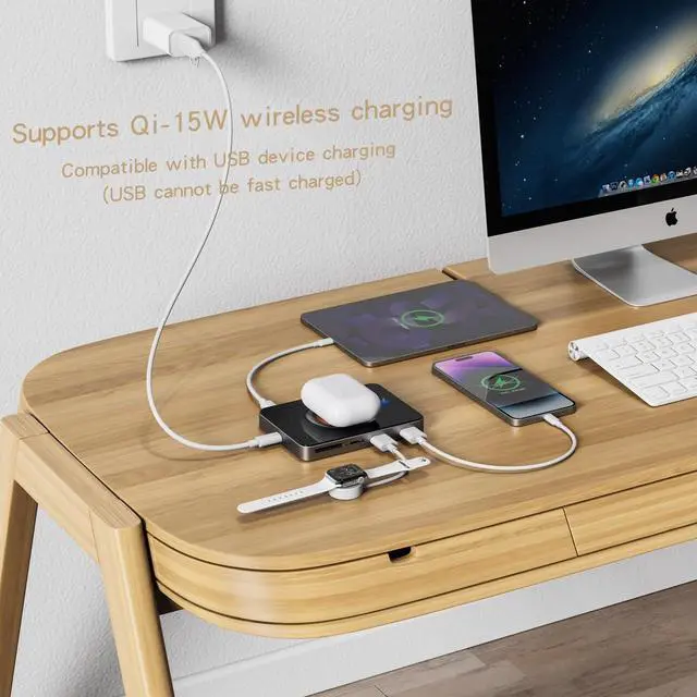 Alt view image 5 of 7 - USB C Hub Multiport USB C Adapter, 8 in 1 USB C Hub with 4 USB Port, 4K HDMI, SD/TF Card Reader and 100W PD Compatible with Mac-Book Pro/Air, Laptop, Tablet and Other Type-C Devices