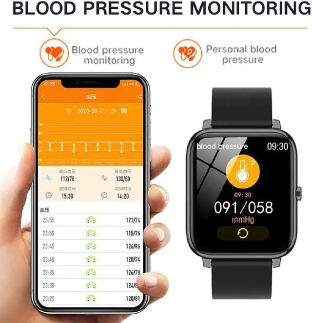 Alt view image 4 of 7 - Smart Watch Fitness Tracker Full-touch Screen for Android IOS Phones Fitness Tracker with Heart Rate Blood Oxygen and Sleep Monitor Activity Tracker with IP67 Waterproof Pedometer Smartwatch