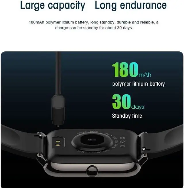 Alt view image 7 of 7 - Smart Watch Fitness Tracker Full-touch Screen for Android IOS Phones Fitness Tracker with Heart Rate Blood Oxygen and Sleep Monitor Activity Tracker with IP67 Waterproof Pedometer Smartwatch