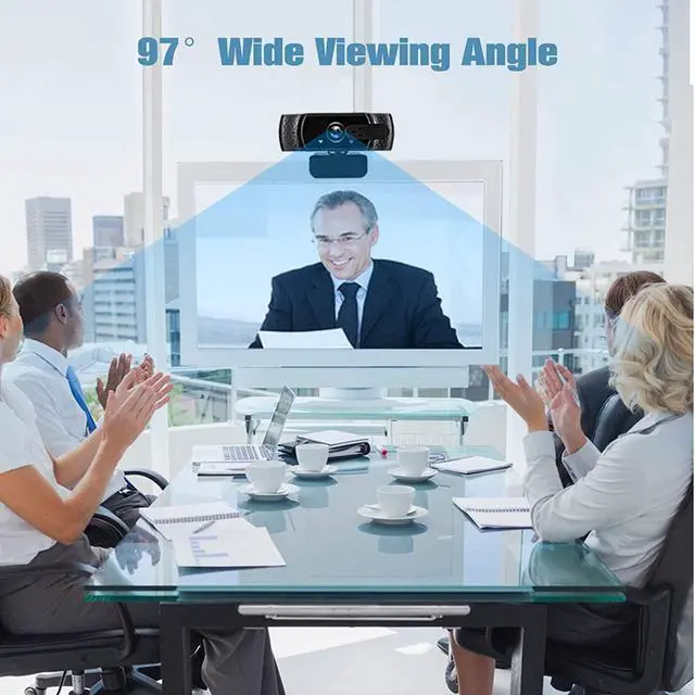 Alt view image 4 of 7 - 1080P Webcam for PC, HD Webcam with Microphone, PC USB Webcam with Privacy Cover, Plug and Play, Streaming Web Camera for Zoom, Skype, Online Classes, Video Calling, Conference