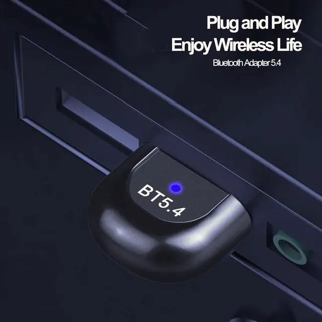 Alt view image 4 of 7 - USB Bluetooth Adapter 5.4, USB Bluetooth Stick Dongle (EDR & BLE), Plug and Play, Bluetooth Stick 5.4 Bluetooth Adapter for PC Laptop Desktop Computer, Supports Windows 11/10/8.1/7