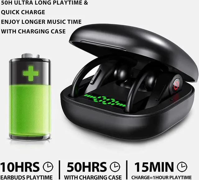 Alt view image 5 of 7 - Ture Wireless Earbuds Sport 5.1 Bluetooth Earbuds Sport-50 Hours TWS Totally Sports Wireless Headphone IPX7 Waterproof in-Ear Buds Bluetooth Headphones with Microphone for Running/Gym/Exercise
