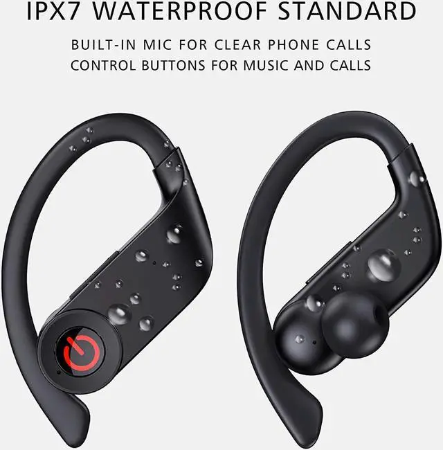 Alt view image 4 of 7 - Ture Wireless Earbuds Sport 5.1 Bluetooth Earbuds Sport-50 Hours TWS Totally Sports Wireless Headphone IPX7 Waterproof in-Ear Buds Bluetooth Headphones with Microphone for Running/Gym/Exercise