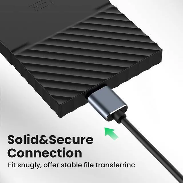 Alt view image 4 of 7 - USB C to Micro B Hard Drive Cable, 3.3ft/1M USB C Male to Micro USB Sync Cord and Wire for Portable External Hard Drives like My Passport, WD Elements,Seagate Expansion,Toshiba,Samsung M3 /Galaxy S5