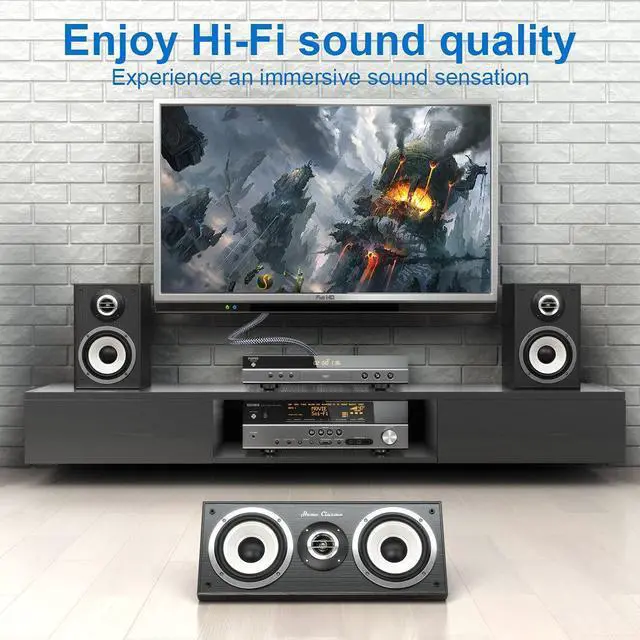 Alt view image 4 of 7 - RCA Subwoofer Cable 3.3ft/1M Digital Coaxial Audio Cable Gold Plated RCA Male to Male SPDIF Cable for Subwoofer, Home Theater, Amplifier, TV-Grey