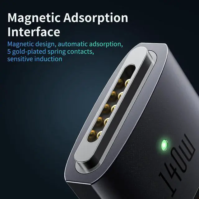 Alt view image 5 of 7 - 140W USB-C to Magnetic 3 Cable, Compatible with M-a-c-B-o-o-k Pro 2021 M1 Pro & Max Chip 14" 16", M-a-c-B-o-o-k Air 2022 M2, Pro 2023 M2 Pro & Max Chip 14" 16", Safe 3 Cable for M-a-c-B-o-o-k - 6.6ft