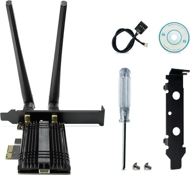 Alt view image 7 of 7 - PCI Express WiFi 7 Network Card 8774Mbps PCIe WiFi Card with Bluetooth 5.4, 802.11 BE200 Chipset, Tri-Bands(6GHz/5GHz/2.4GHz) Wireless Network Adapter for PC, Support Windows 11/10